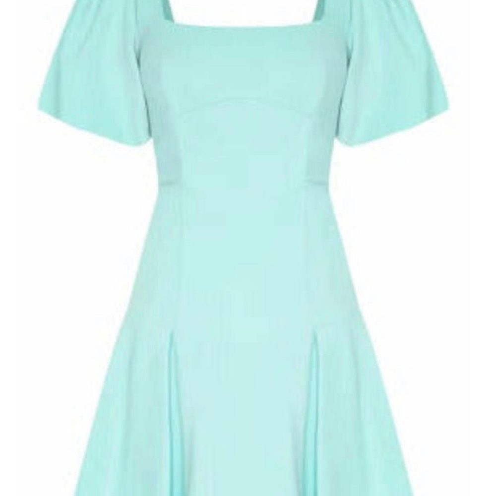 elliatt cloud nine aquamarine puff sleeve fit & flare mini dress size small NWOT